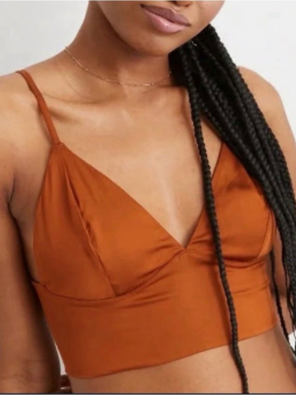 aerie copper V-Neck Bralette Crop Cami